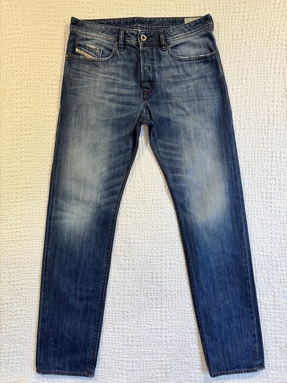 Diesel Zatiny 008AT Jeans Men’s 32x32 Blue Slim Bootcut Distressed Y2K Denim